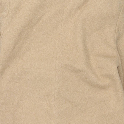 New Look Womens Beige Overcoat Coat Size 6 Button