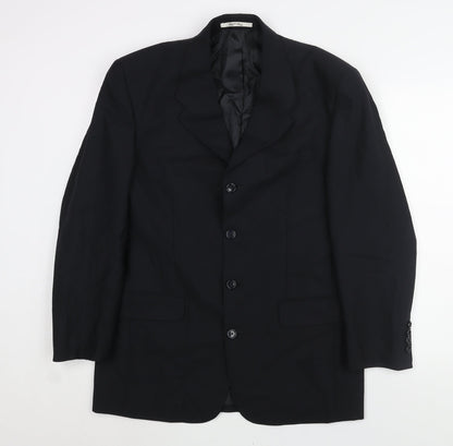 Mens UK Size 40 C&A Regular Black Suit Jacket