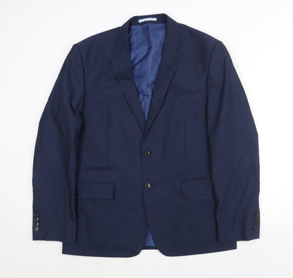 Mens UK Size 42 Marks and Spencer Regular Blue Suit Jacket