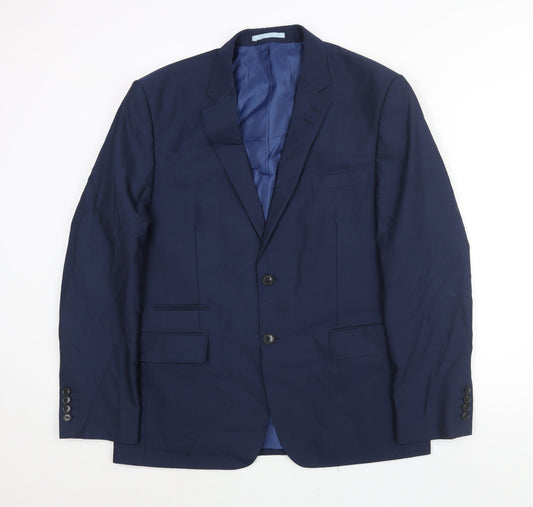 Mens UK Size 42 Marks and Spencer Regular Blue Suit Jacket