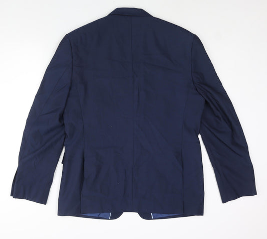 Mens UK Size 42 Marks and Spencer Regular Blue Suit Jacket