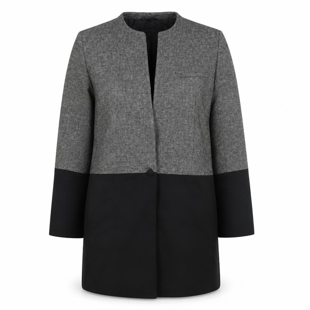 Womens UK Size 12 French Connection Grey Overcoat