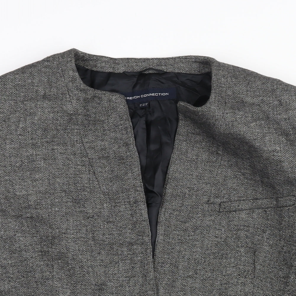 Womens UK Size 12 French Connection Grey Overcoat