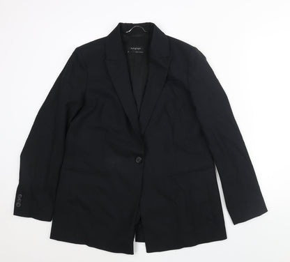 Autograph Womens Black Polyester Jacket Suit Jacket Size 14
