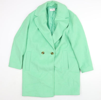 Womens UK Size 12 Marks and Spencer Green Overcoat