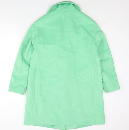 Womens UK Size 12 Marks and Spencer Green Overcoat