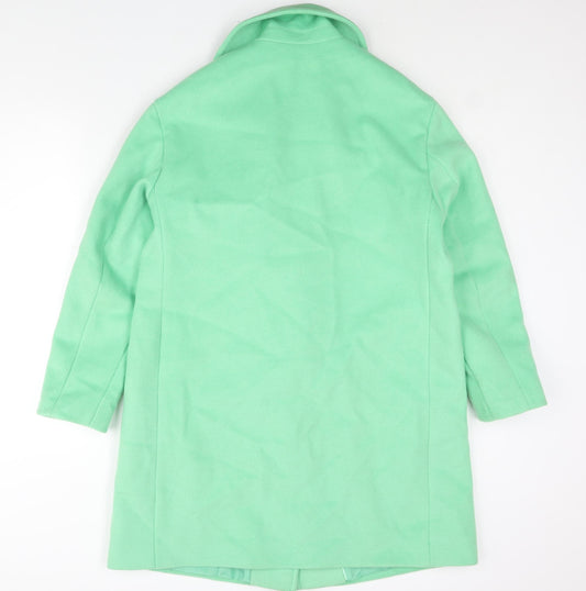 Womens UK Size 12 Marks and Spencer Green Overcoat