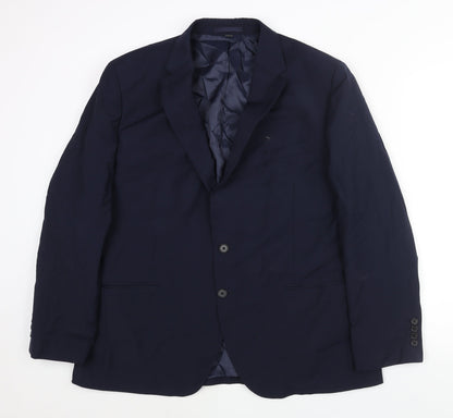 Mens UK Size 46 Marks and Spencer Regular Blue Suit Jacket