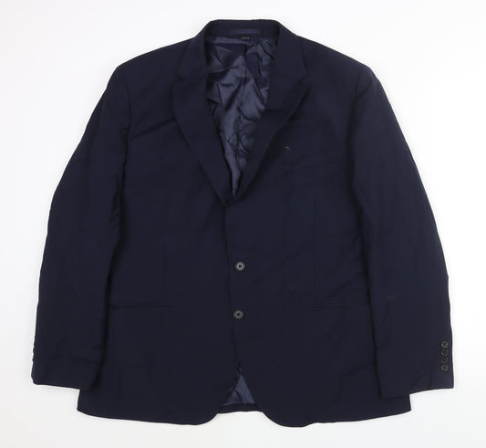 Mens UK Size 46 Marks and Spencer Regular Blue Suit Jacket