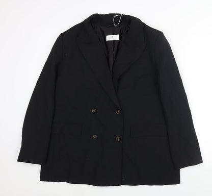 Marks and Womens Black Polyester Jacket Suit Jacket Size 18 - Vented Cuffs