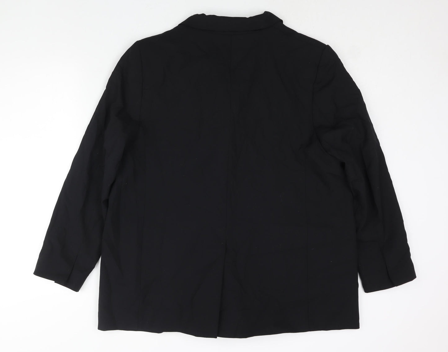 Marks and Womens Black Polyester Jacket Suit Jacket Size 18 - Vented Cuffs