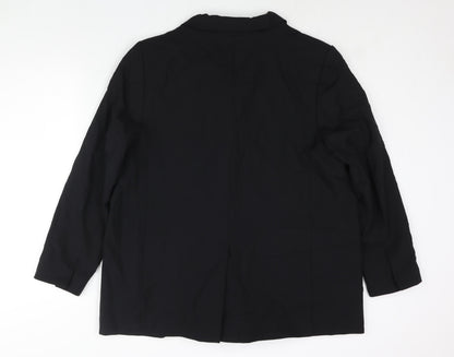 Marks and Womens Black Polyester Jacket Suit Jacket Size 18 - Vented Cuffs
