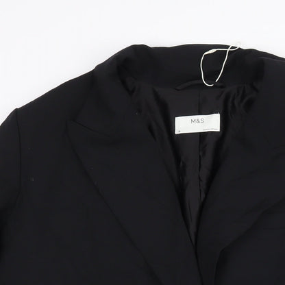 Marks and Womens Black Polyester Jacket Suit Jacket Size 18 - Vented Cuffs
