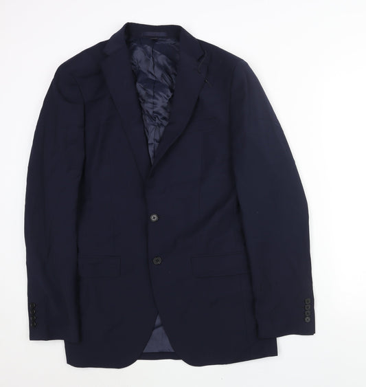 Mens UK Size 38 Marks and Spencer Regular Blue Suit Jacket