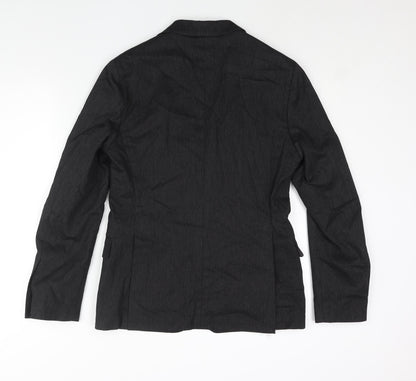 Royal Hem Mens Black Cotton Jacket Suit Jacket Size 36 Regular
