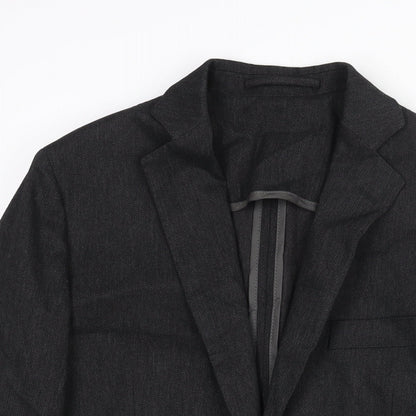 Royal Hem Mens Black Cotton Jacket Suit Jacket Size 36 Regular