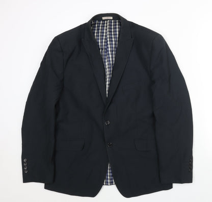 Supreme Mens Black Polyester Jacket Suit Jacket Size 40 Regular