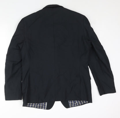 Supreme Mens Black Polyester Jacket Suit Jacket Size 40 Regular