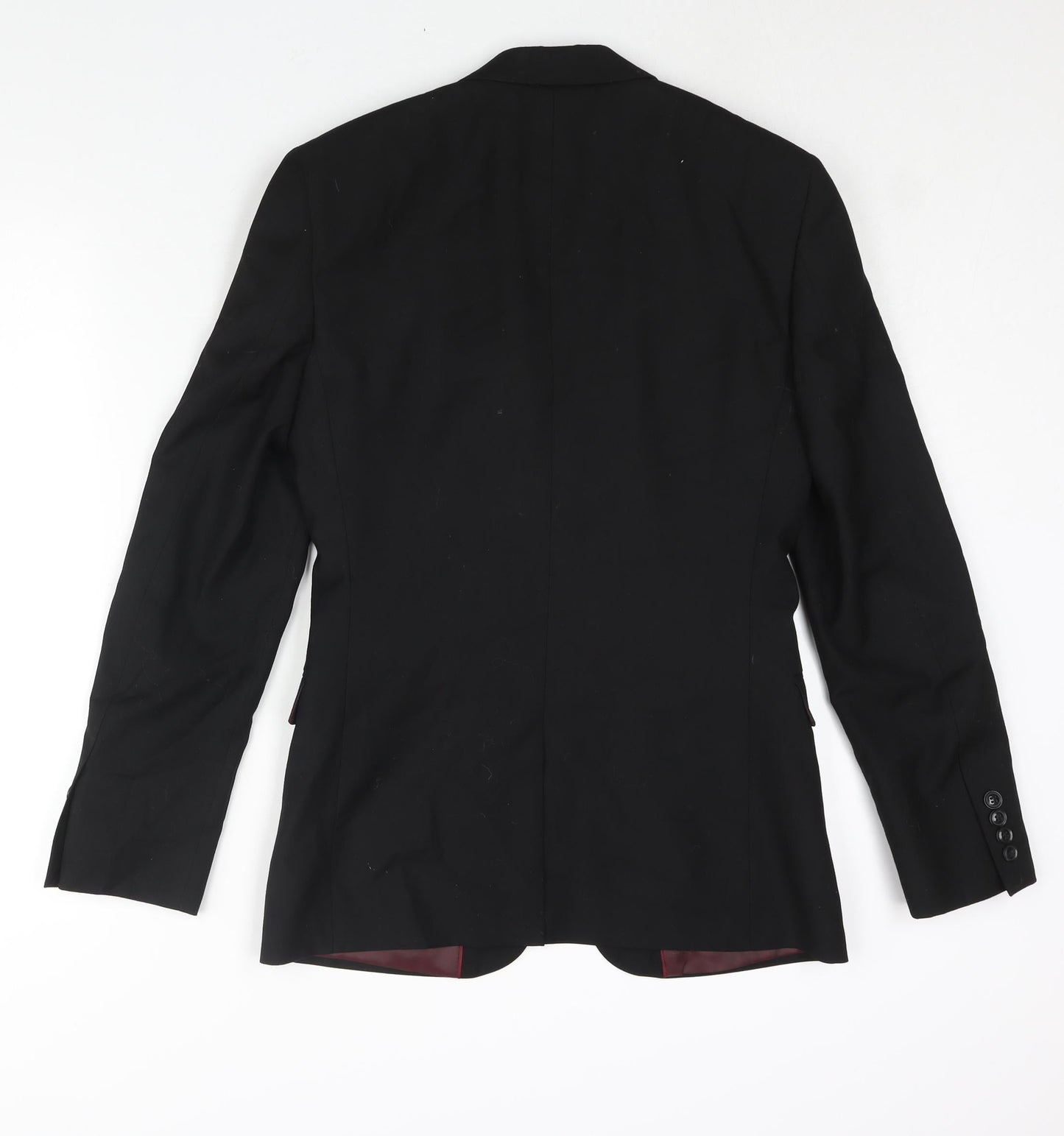 Mens UK Size 34 Topman Regular Black Suit Jacket
