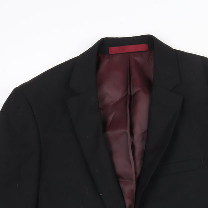 Mens UK Size 34 Topman Regular Black Suit Jacket