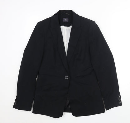 Marks and Spencer Womens Black Polyester Jacket Suit Jacket Size 10
