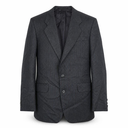 Neil Price Mens Grey Striped Wool Jacket Suit Jacket Size 38 Regular