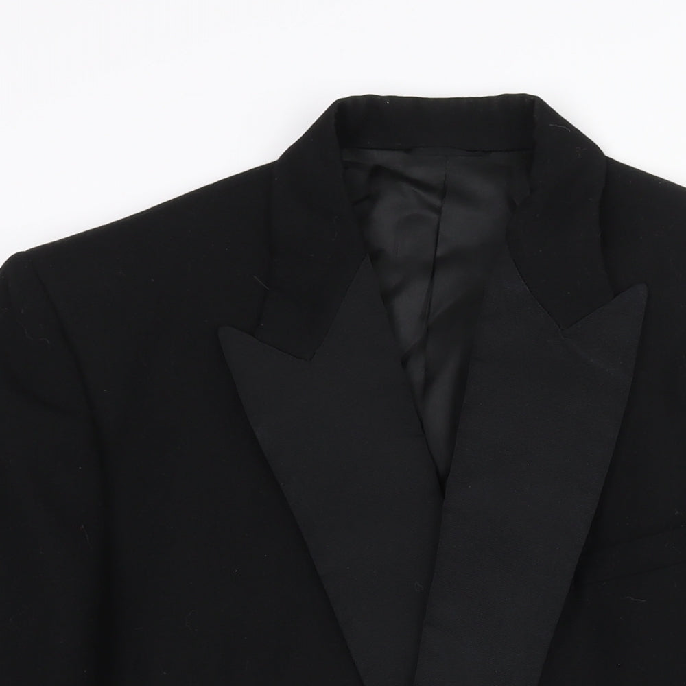 Mens UK Size 38 John Collier Regular Black Suit Tuxedo