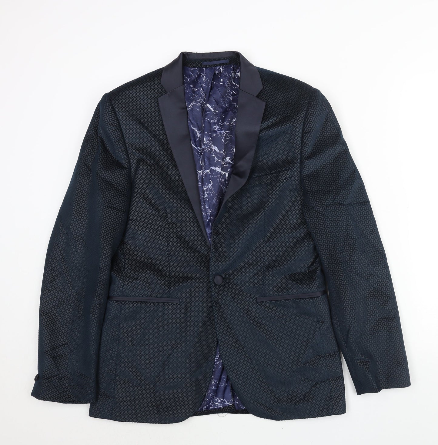 Mens UK Size 38 Harry Brown Regular Blue Suit Jacket