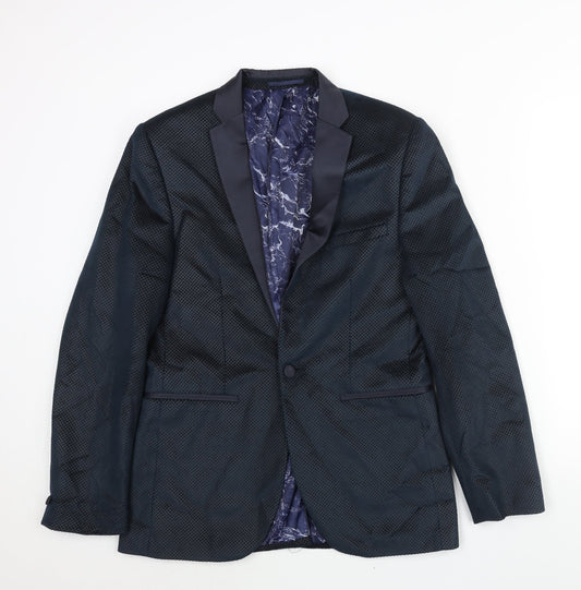 Mens UK Size 38 Harry Brown Regular Blue Suit Jacket
