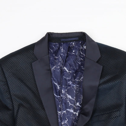 Mens UK Size 38 Harry Brown Regular Blue Suit Jacket