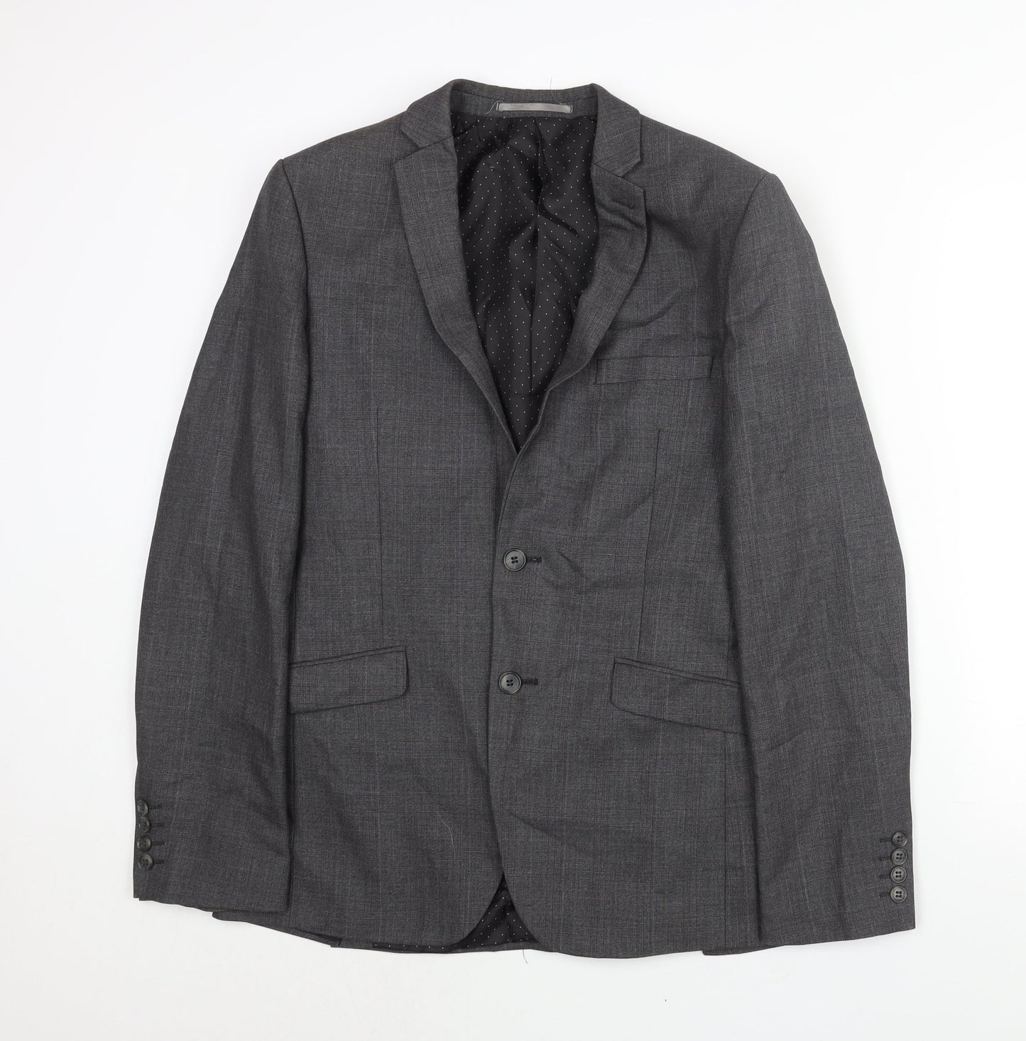 Mens UK Size 38 Limehaus Regular Grey Suit Jacket