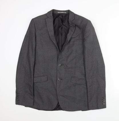 Mens UK Size 38 Limehaus Regular Grey Suit Jacket