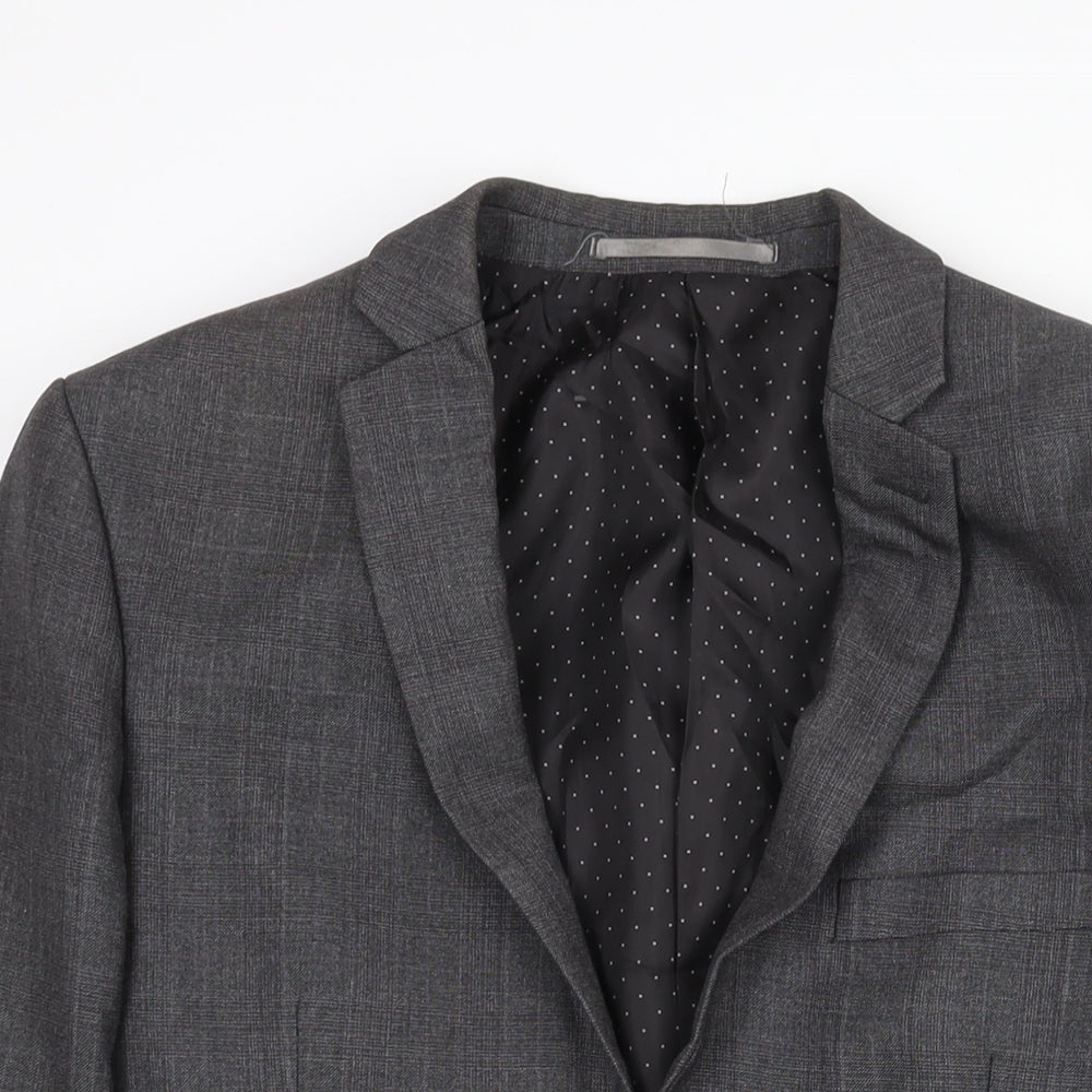 Mens UK Size 38 Limehaus Regular Grey Suit Jacket