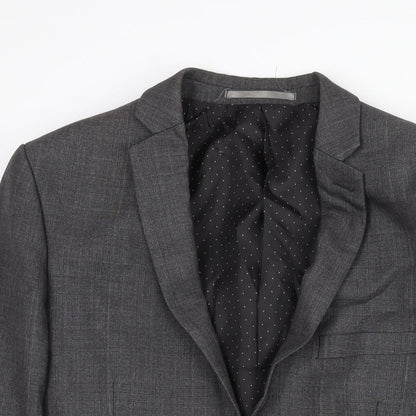 Mens UK Size 38 Limehaus Regular Grey Suit Jacket
