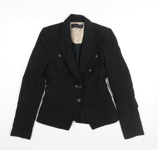 Zara Womens Black Polyester Jacket Suit Jacket Size XS