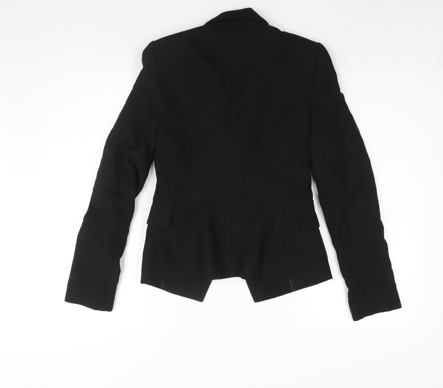 Zara Womens Black Polyester Jacket Suit Jacket Size XS