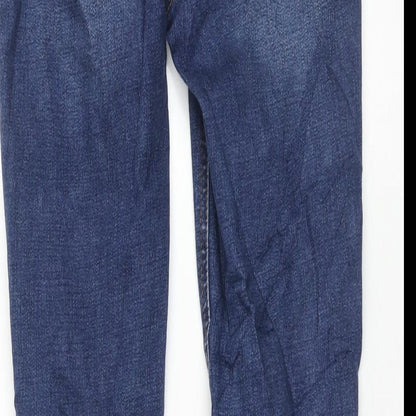 Matalan Womens Blue Cotton Skinny Jeans Size 10 L28 in Regular Zip