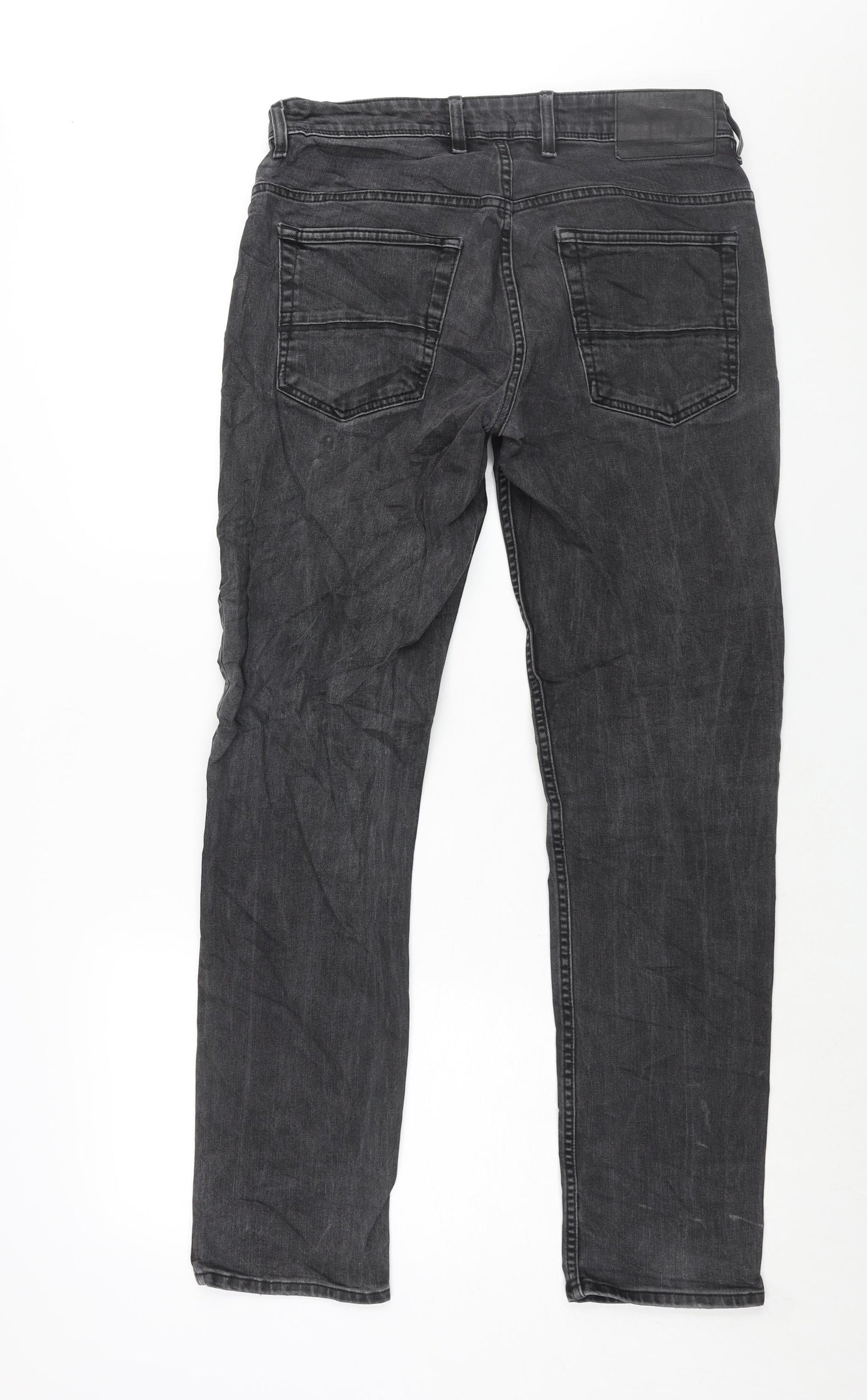 Mens UK Size 32 in Burton Slim Fit Straight Grey Jeans