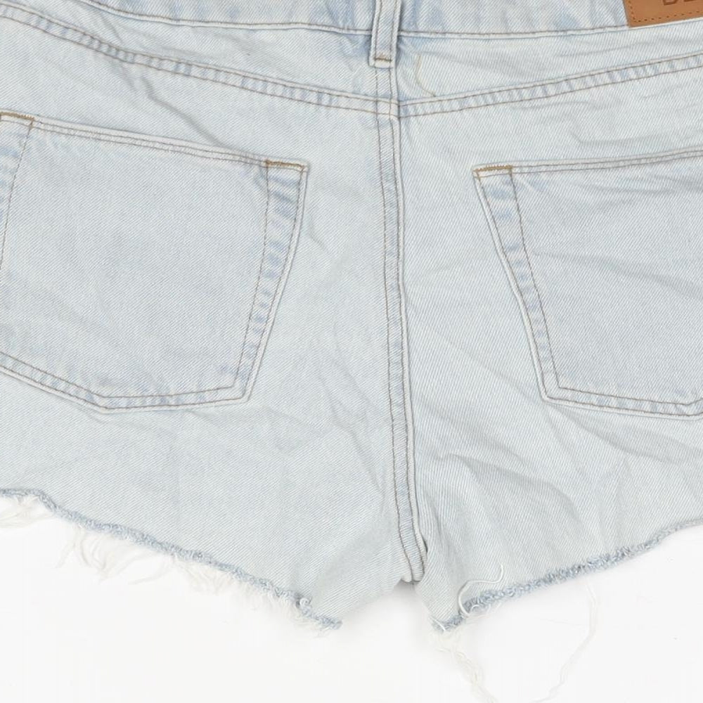 BDG Womens Blue Cotton Cut-Off Shorts Size 30 in Regular Zip - Taped Side Detail