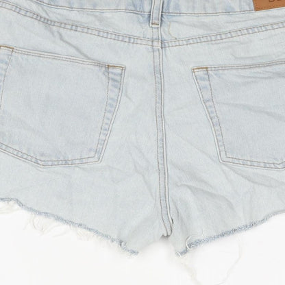BDG Womens Blue Cotton Cut-Off Shorts Size 30 in Regular Zip - Taped Side Detail
