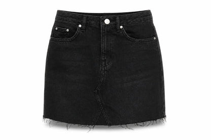 Diviided Womens Grey Cotton A-Line Skirt Size 10 Zip