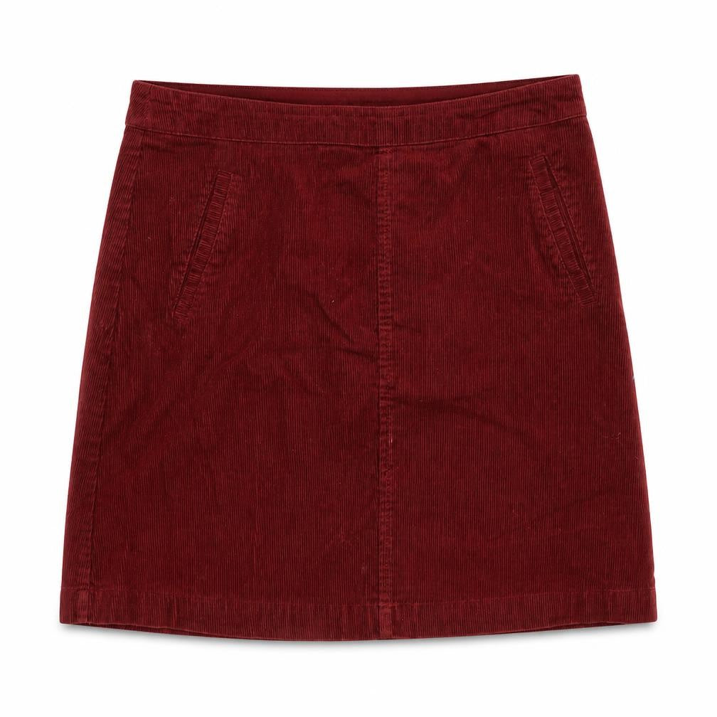 Oasis Womens Red Cotton A-Line Skirt Size 10 Zip