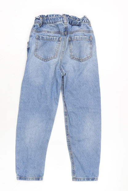TU Boys Blue Cotton Skinny Jeans Size 8 Years L20 in Regular Zip