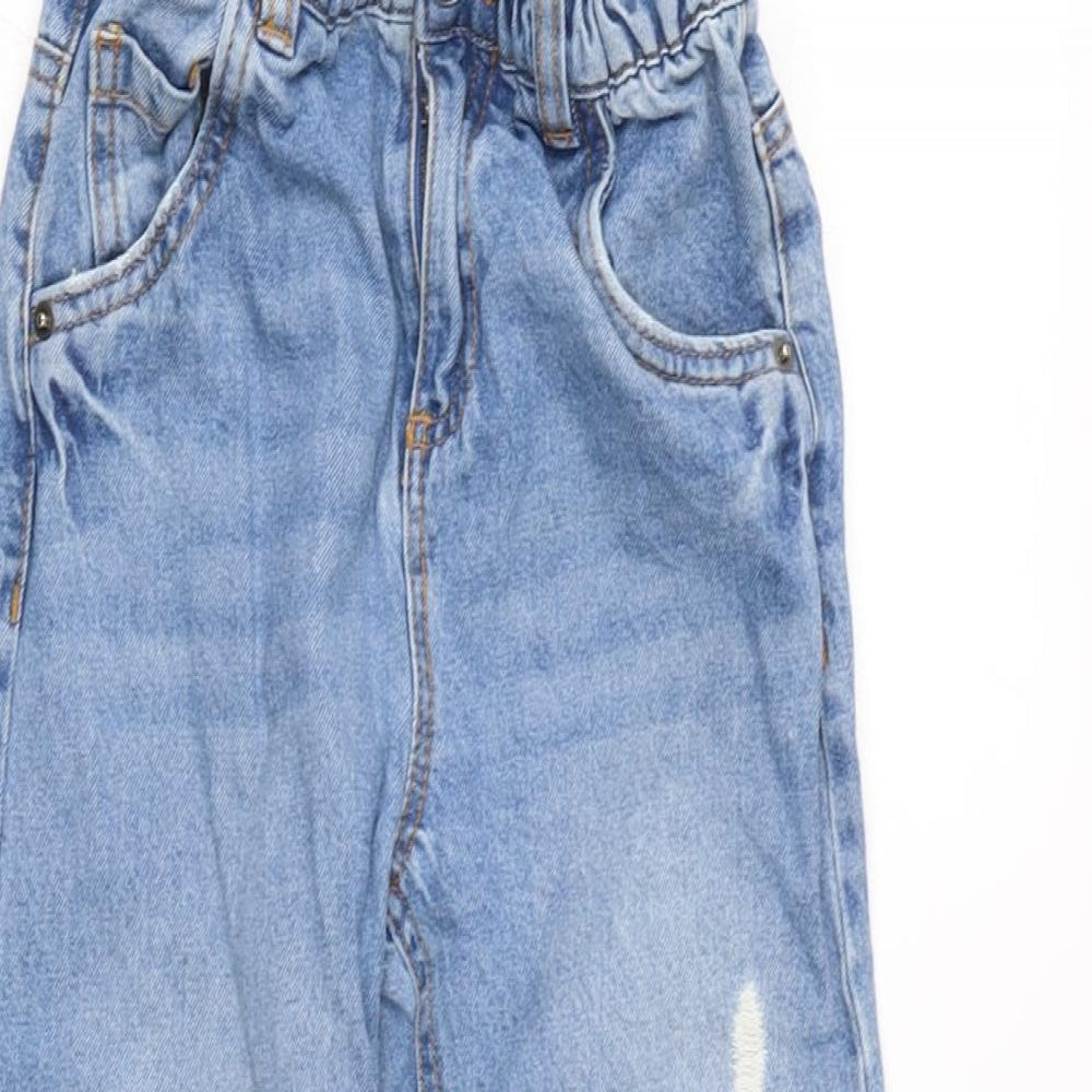 TU Boys Blue Cotton Skinny Jeans Size 8 Years L20 in Regular Zip