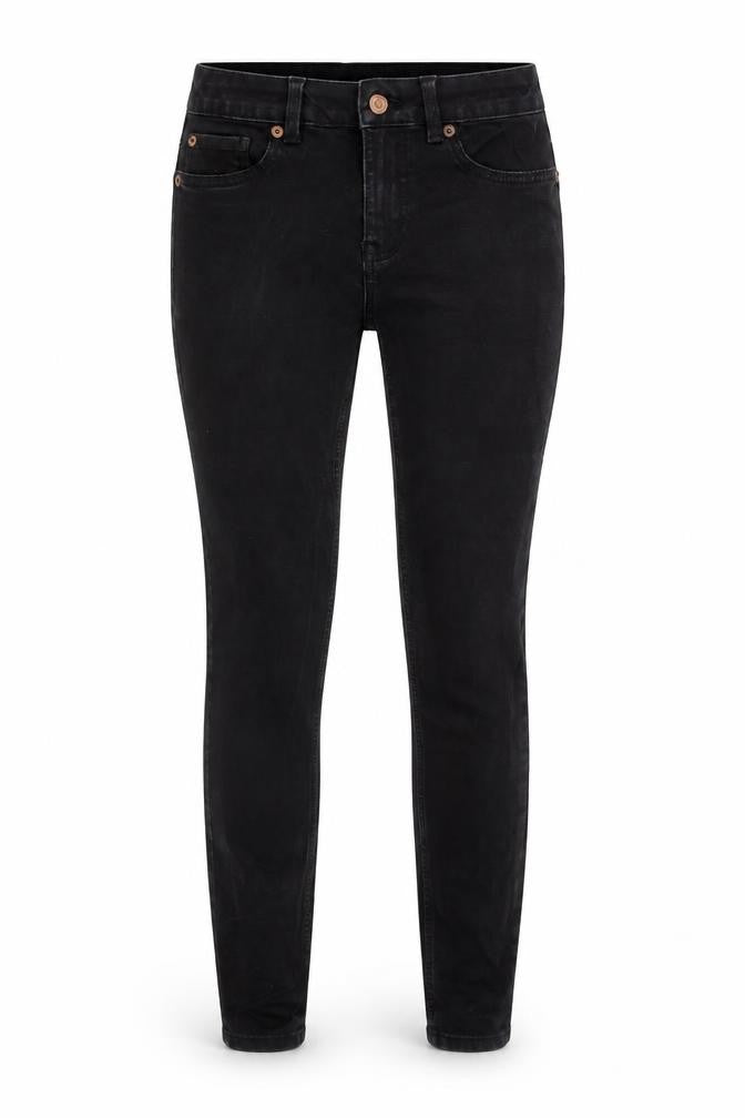 New Look Womens Black Cotton Skinny Jeans Size 6 L27.5 in Regular Zip