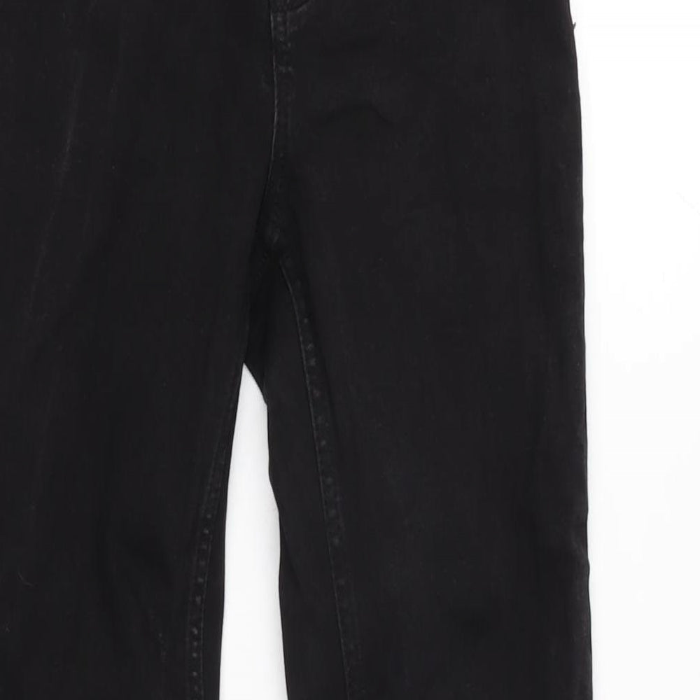 New Look Womens Black Cotton Skinny Jeans Size 6 L27.5 in Regular Zip