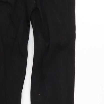 New Look Womens Black Cotton Skinny Jeans Size 6 L27.5 in Regular Zip