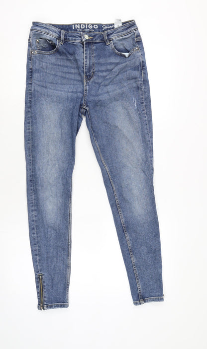 Womens UK Size 10 Marks and Spencer Regular Fit Skinny Blue Jeans
