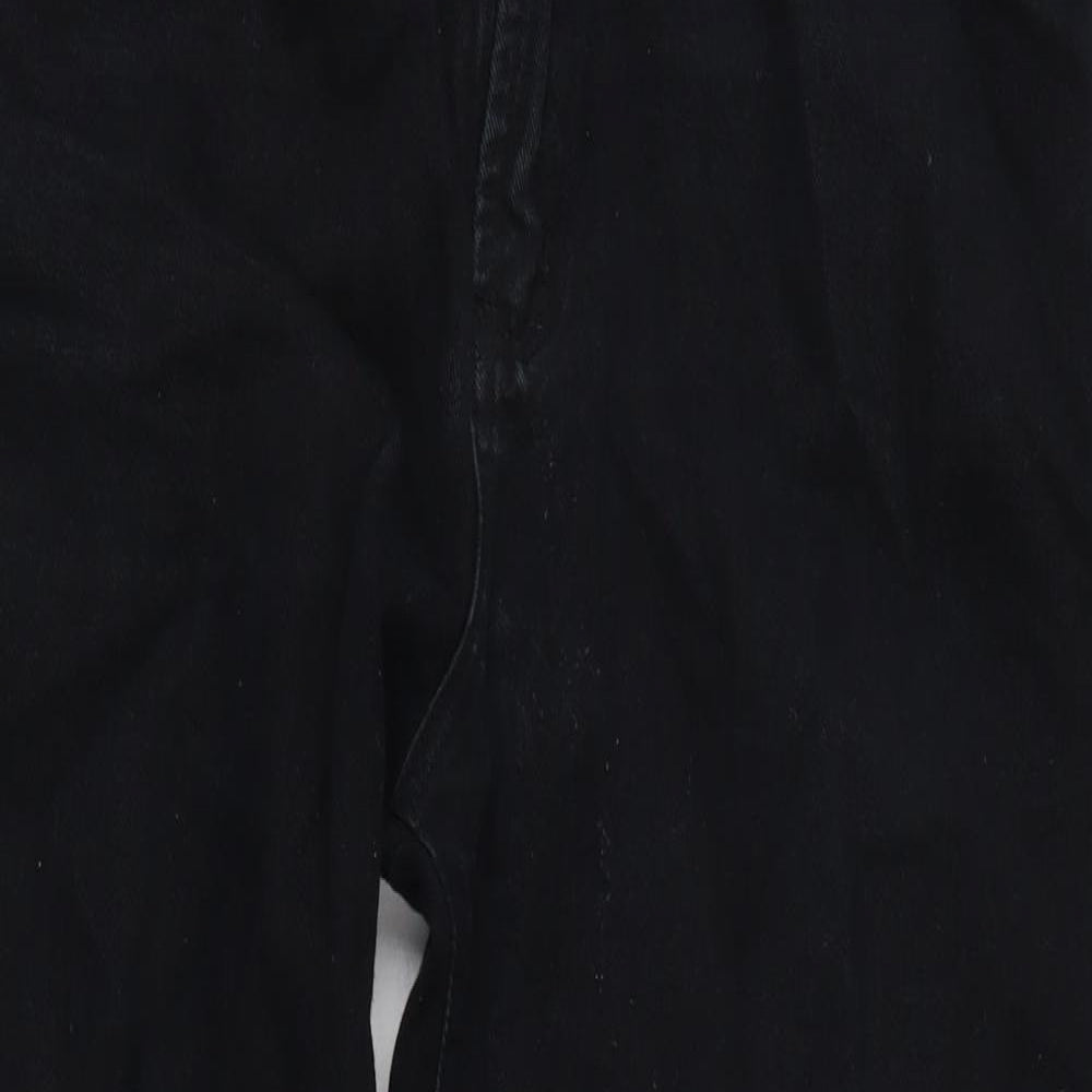 C2 Jeans Mens Black Cotton Straight Jeans Size 33 in L28 in Regular Zip