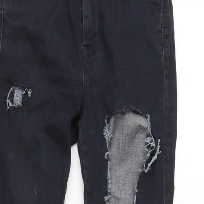 Diesal Womens Blue Cotton Blend Tapered Jeans Size 24 in L27 in Regular Zip